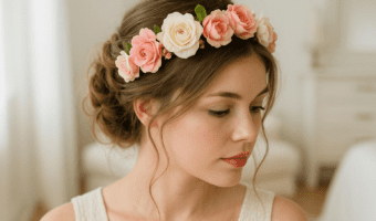 8 Encantadores Peinados Con Diadema De Flores Que Te Sorprenderán