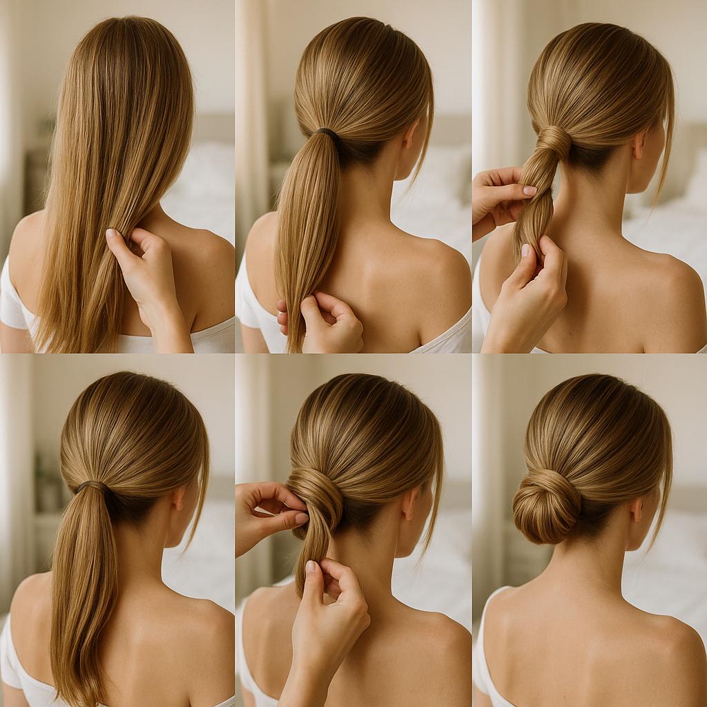 Chignon elegante con toque moderno