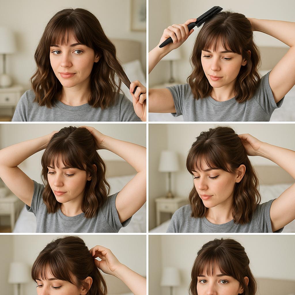 Semi recogido con ondas naturales