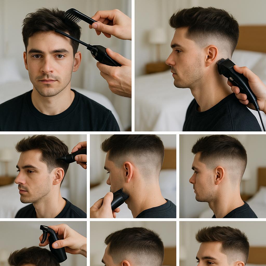 Corte degradado con textura