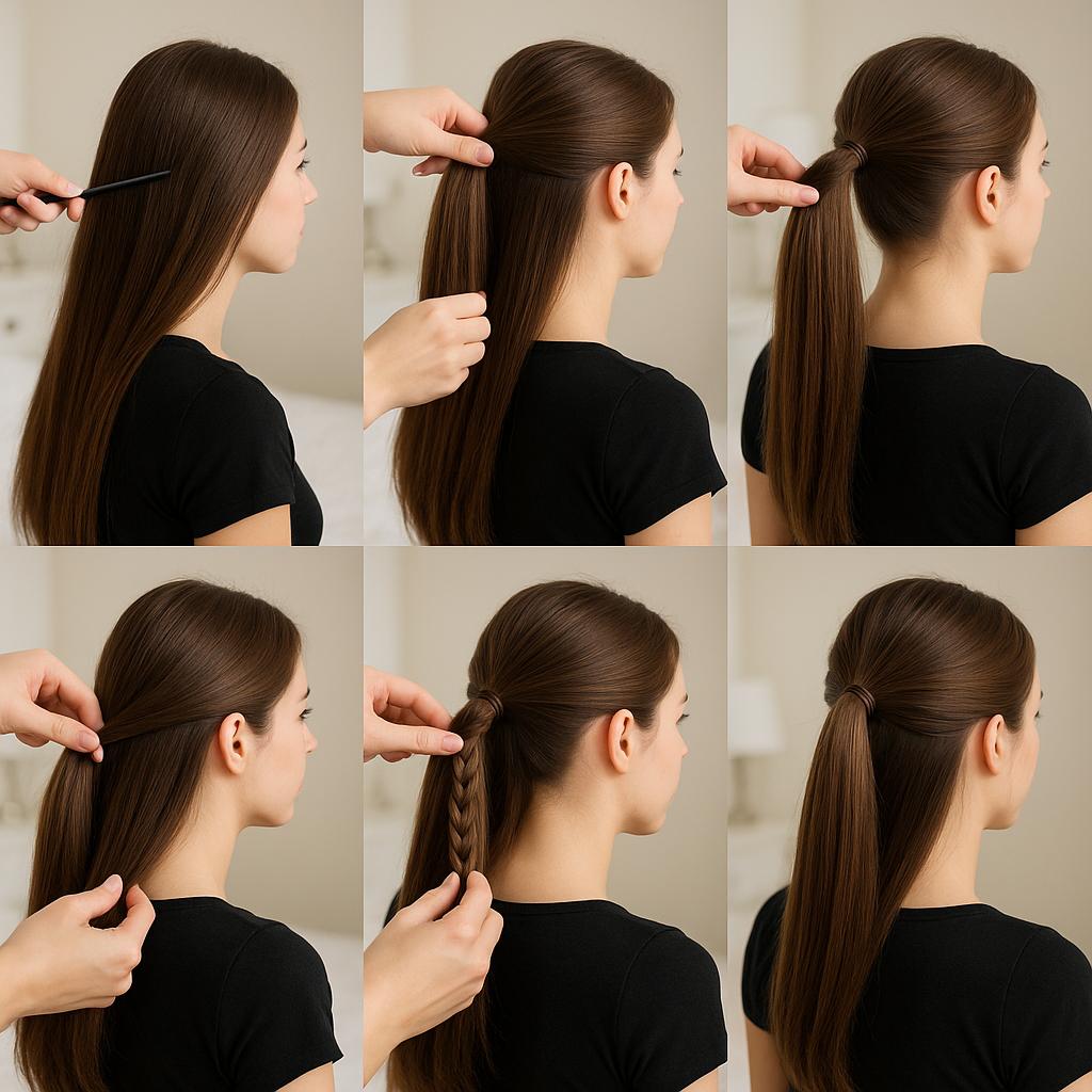 Media cola con detalles trenzados