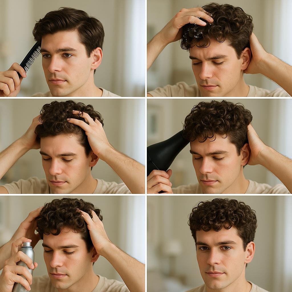 Rizos apretados con brillo