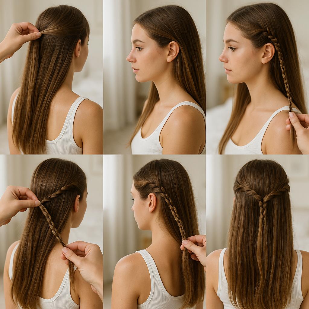 Semi recogido con trenzas pequeñas