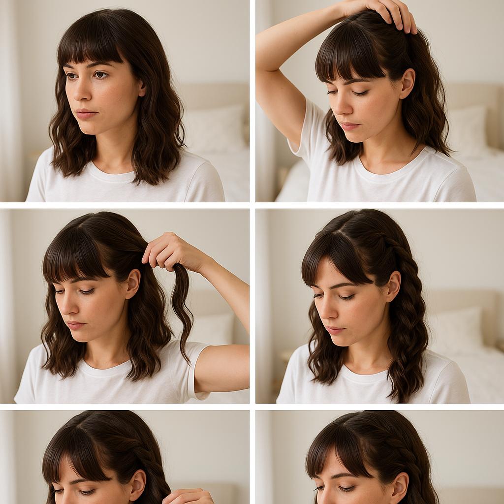 Trenza de lado con ondas naturales