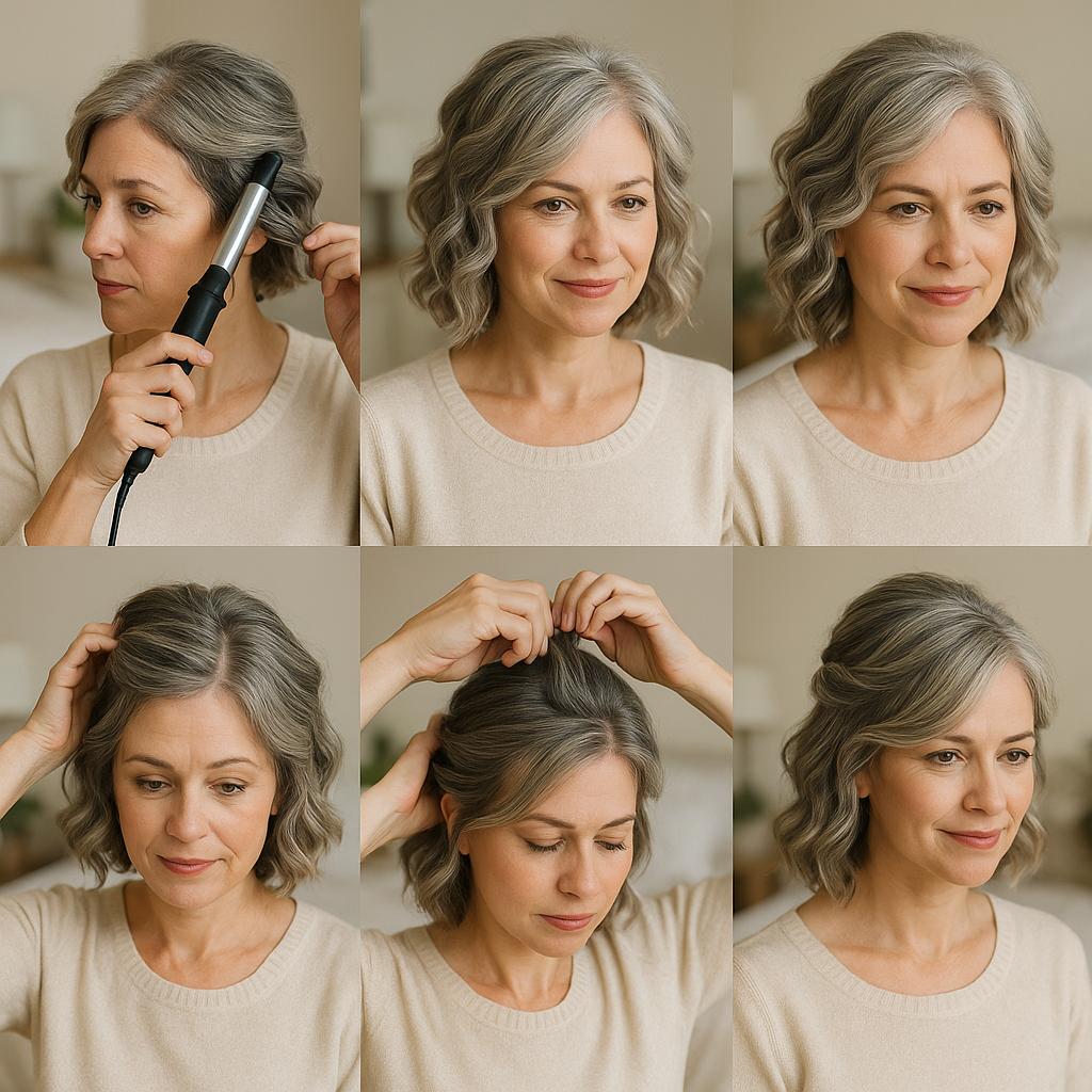 Semi recogido con ondas suaves