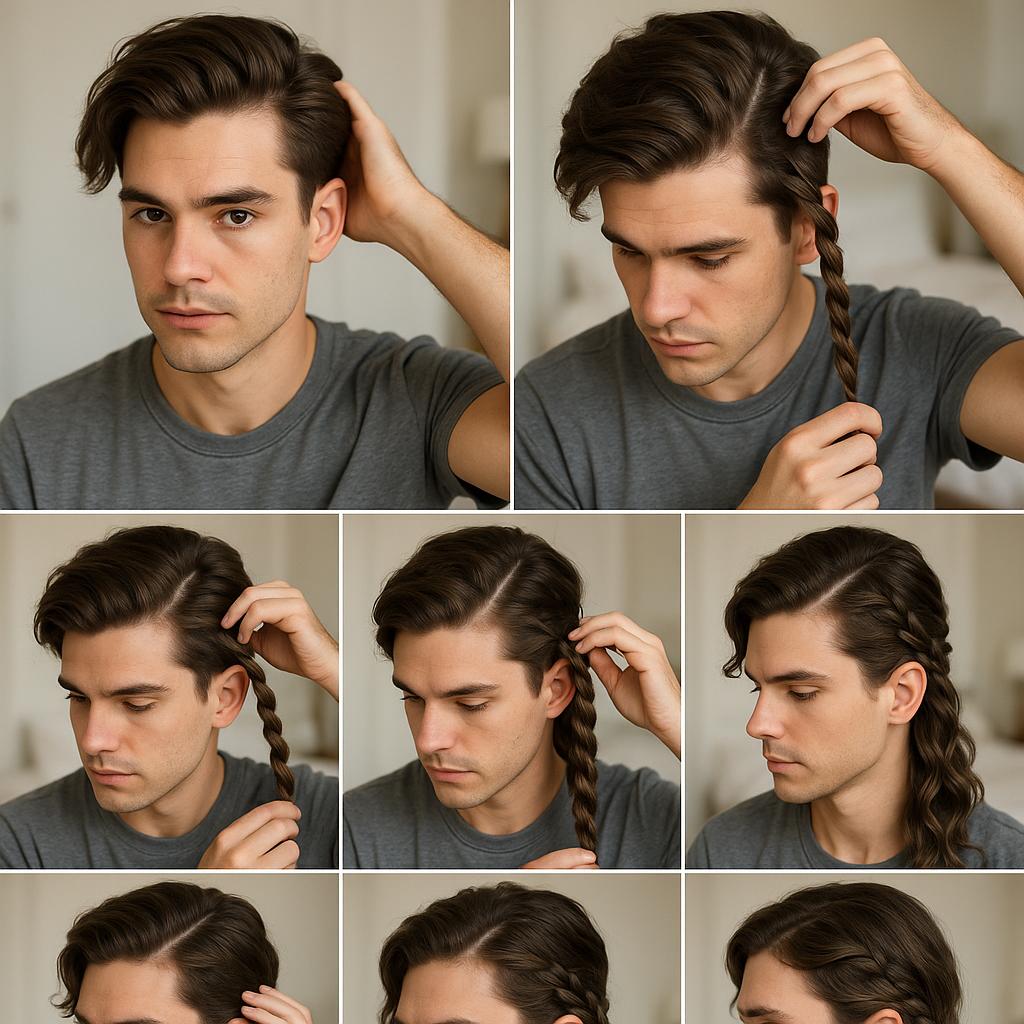 Trenza de lado con ondas sueltas