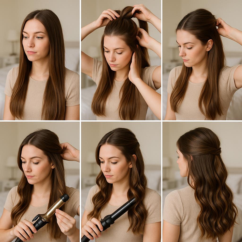 Semi recogido con ondas suaves