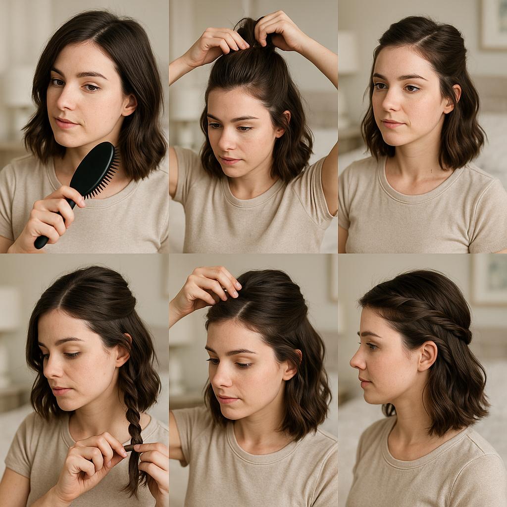 Semi recogido con trenza lateral