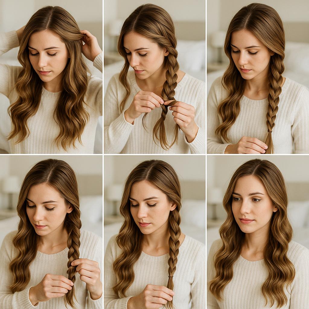 Trenza de lado con ondas