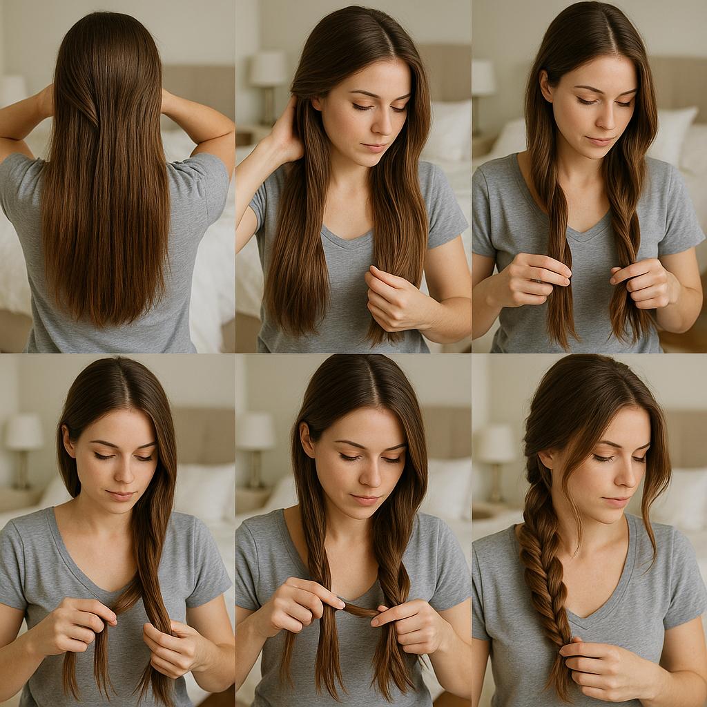 Trenza de espiga despeinada
