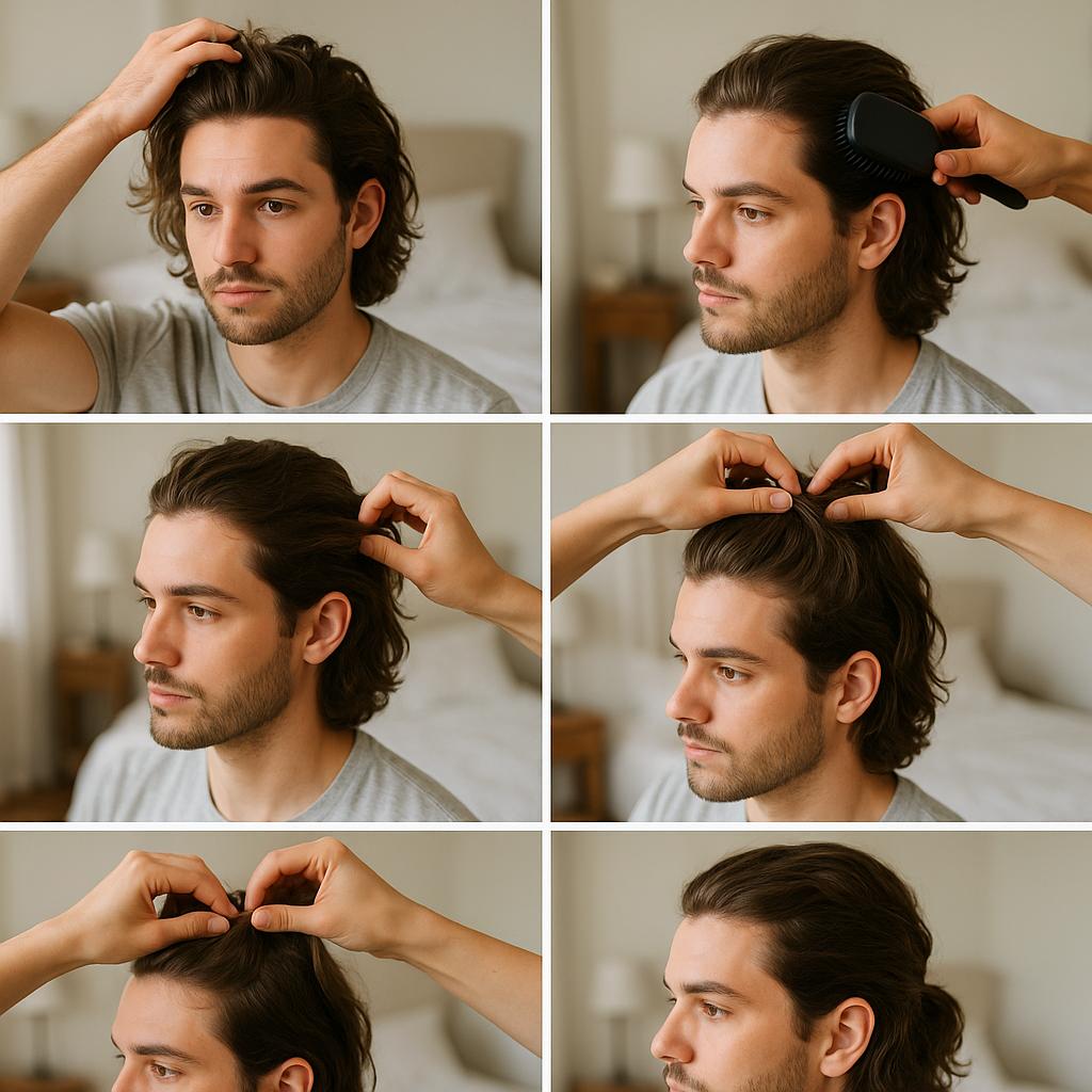 Semi recogido con ondas naturales