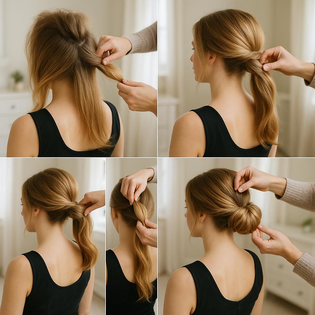 Moño bajo con volumen