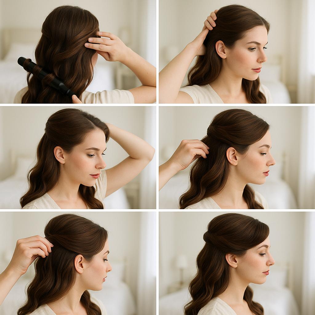 Semi recogido con ondas suaves
