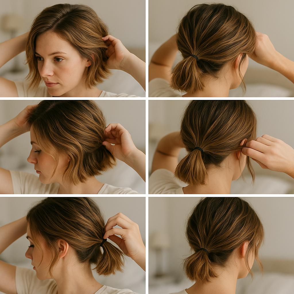 Coleta baja despeinada