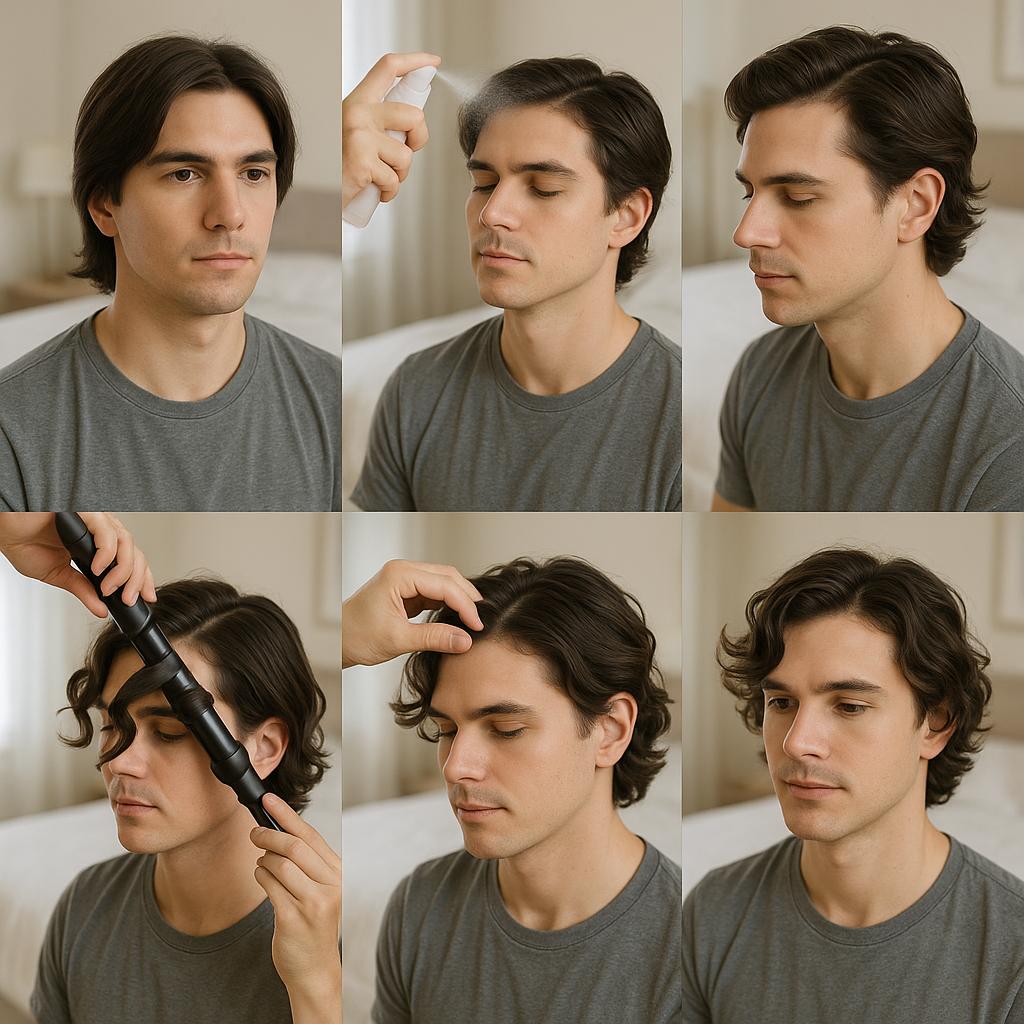 Media melena con ondas naturales