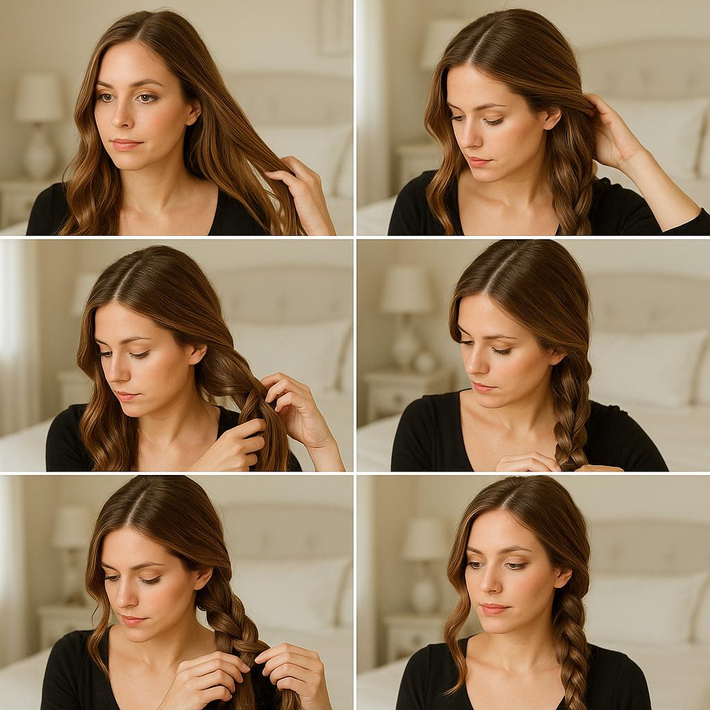 Trenza lateral romántica