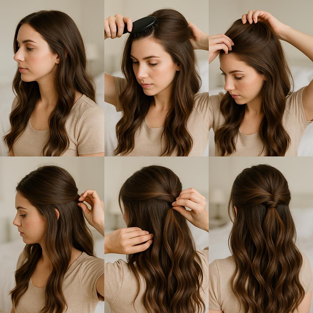 Semi recogido con ondas suaves