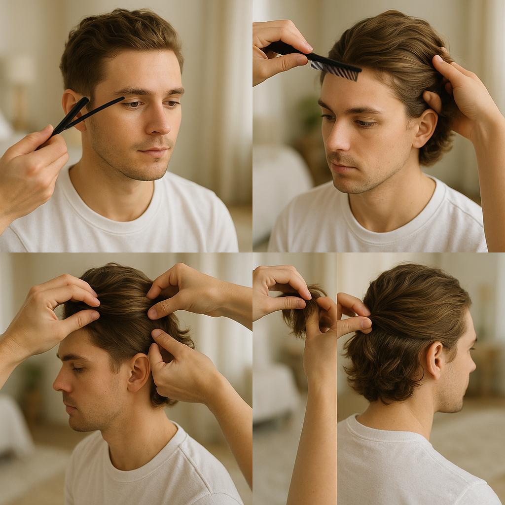 Semi recogido con ondas naturales
