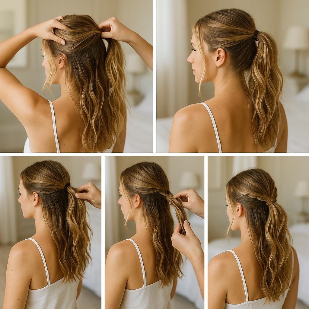 Media cola con detalles de trenza
