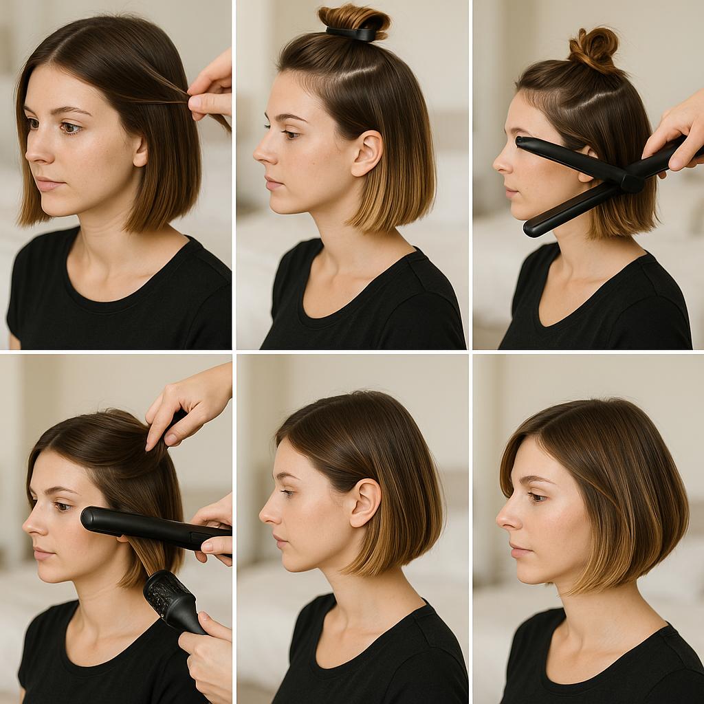 Bob corto con puntas claras