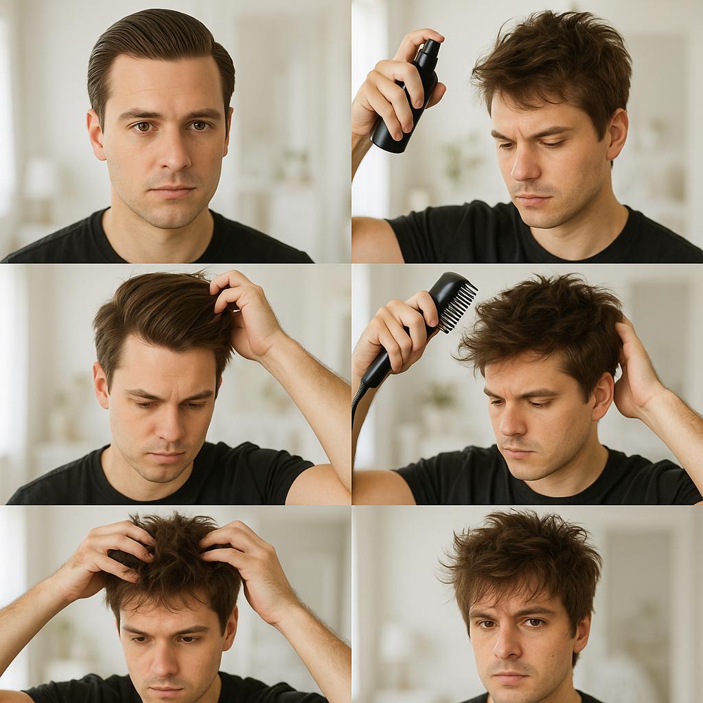 Desordenado con volumen y flequillo