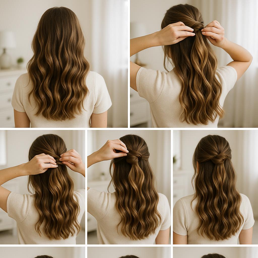 Semi recogido con ondas suaves