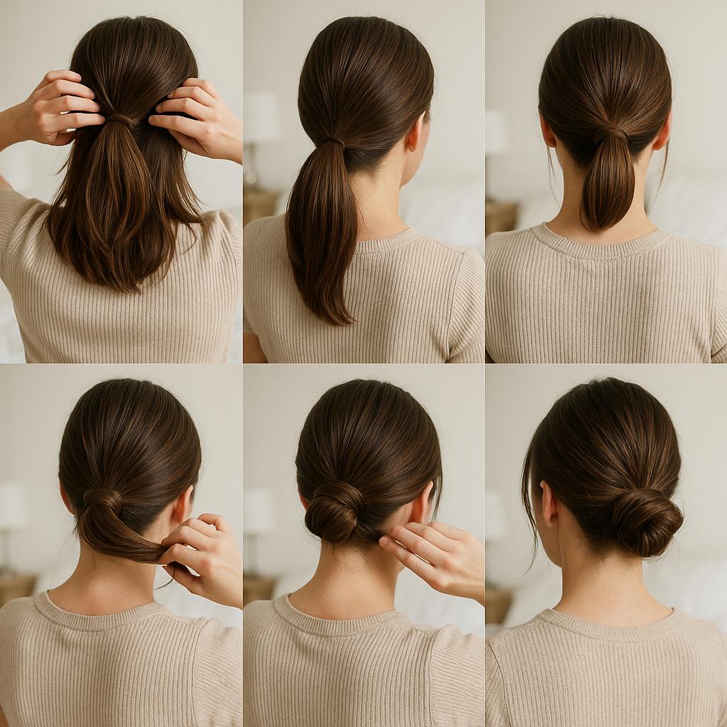 Moño bajo desenfadado