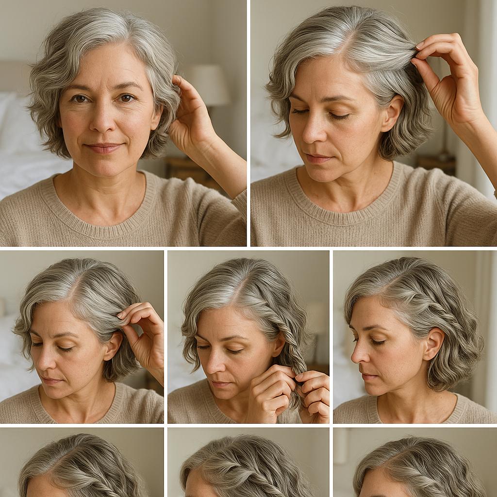Trenza de lado con ondas naturales