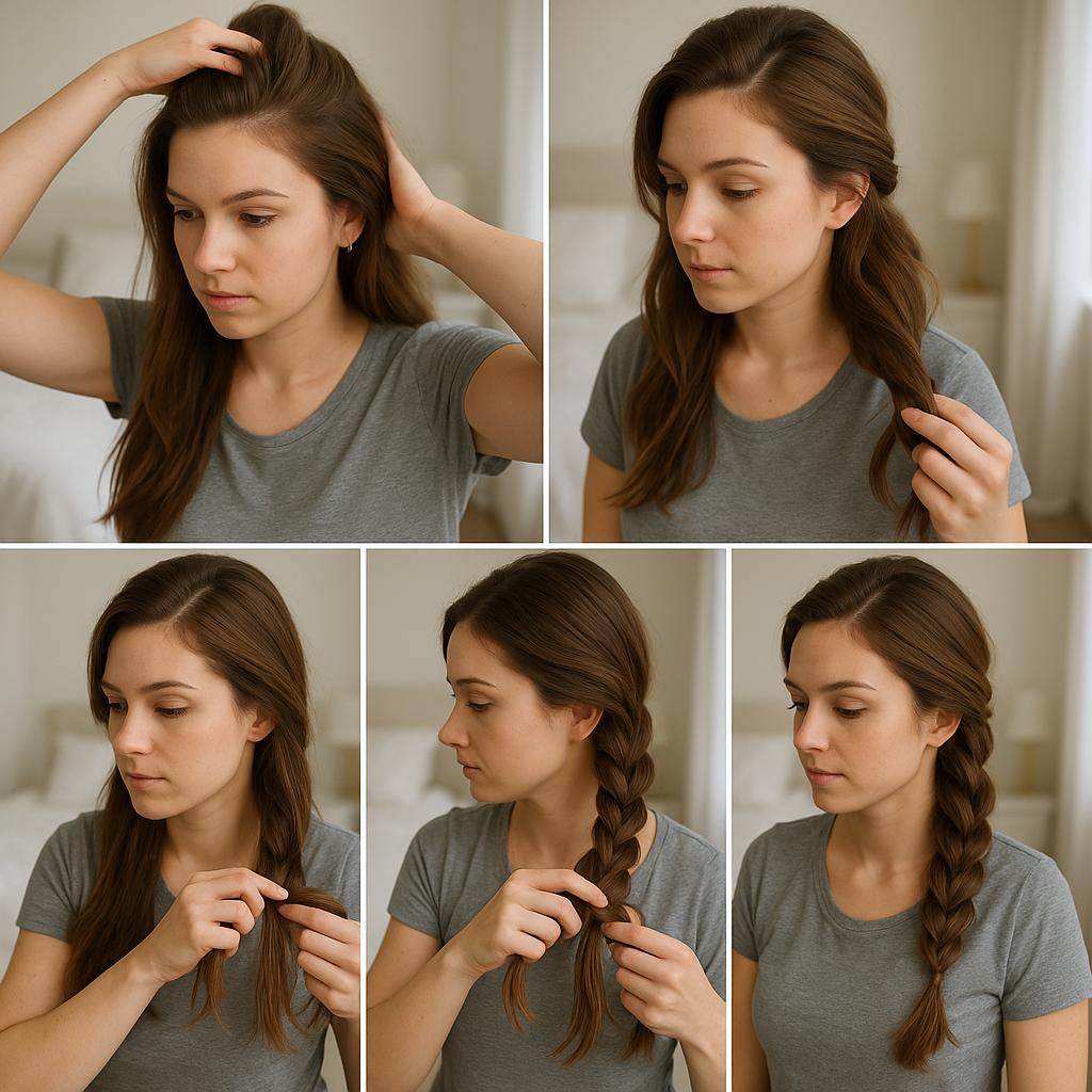 Trenza de lado con volumen