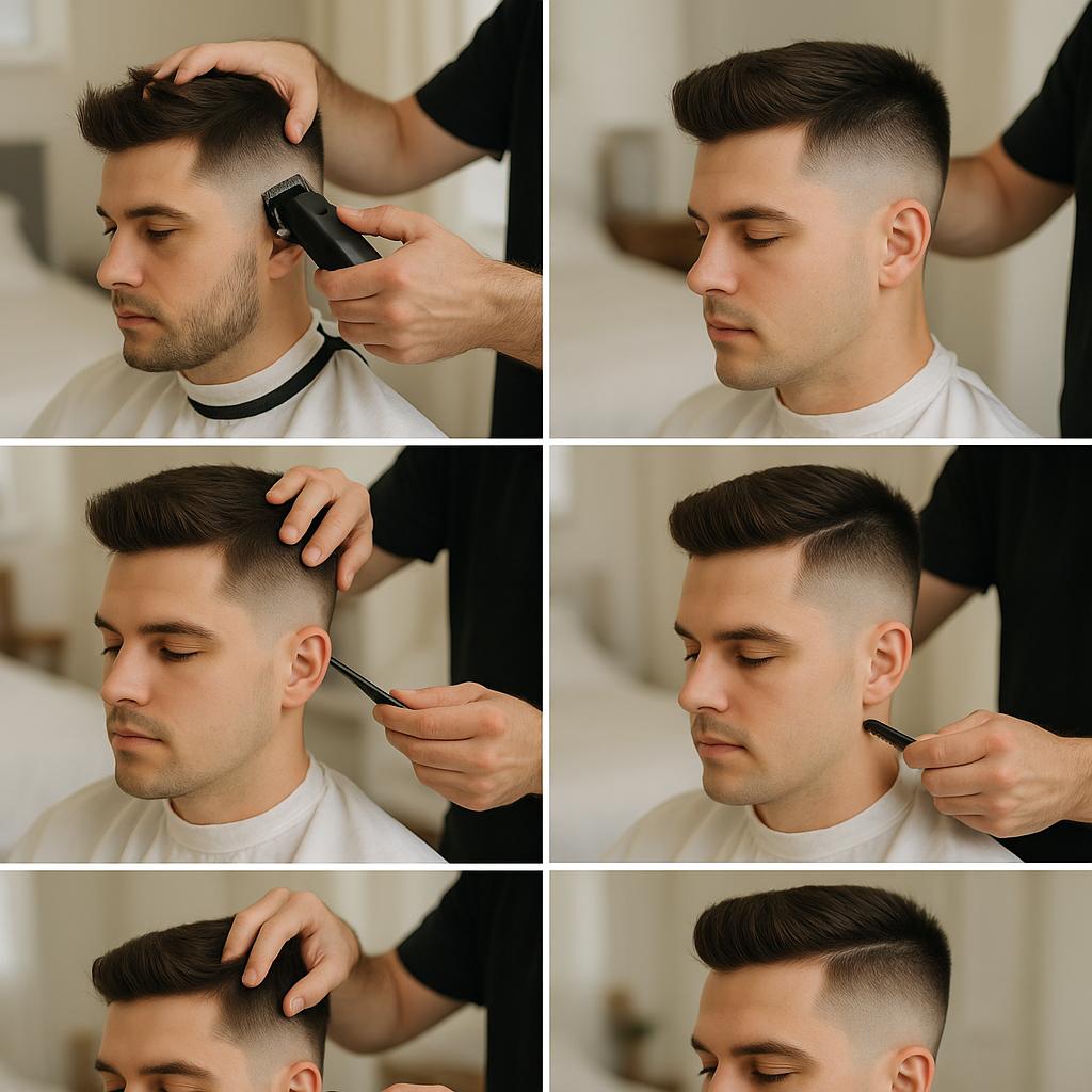 Desvanecido alto con raya marcada