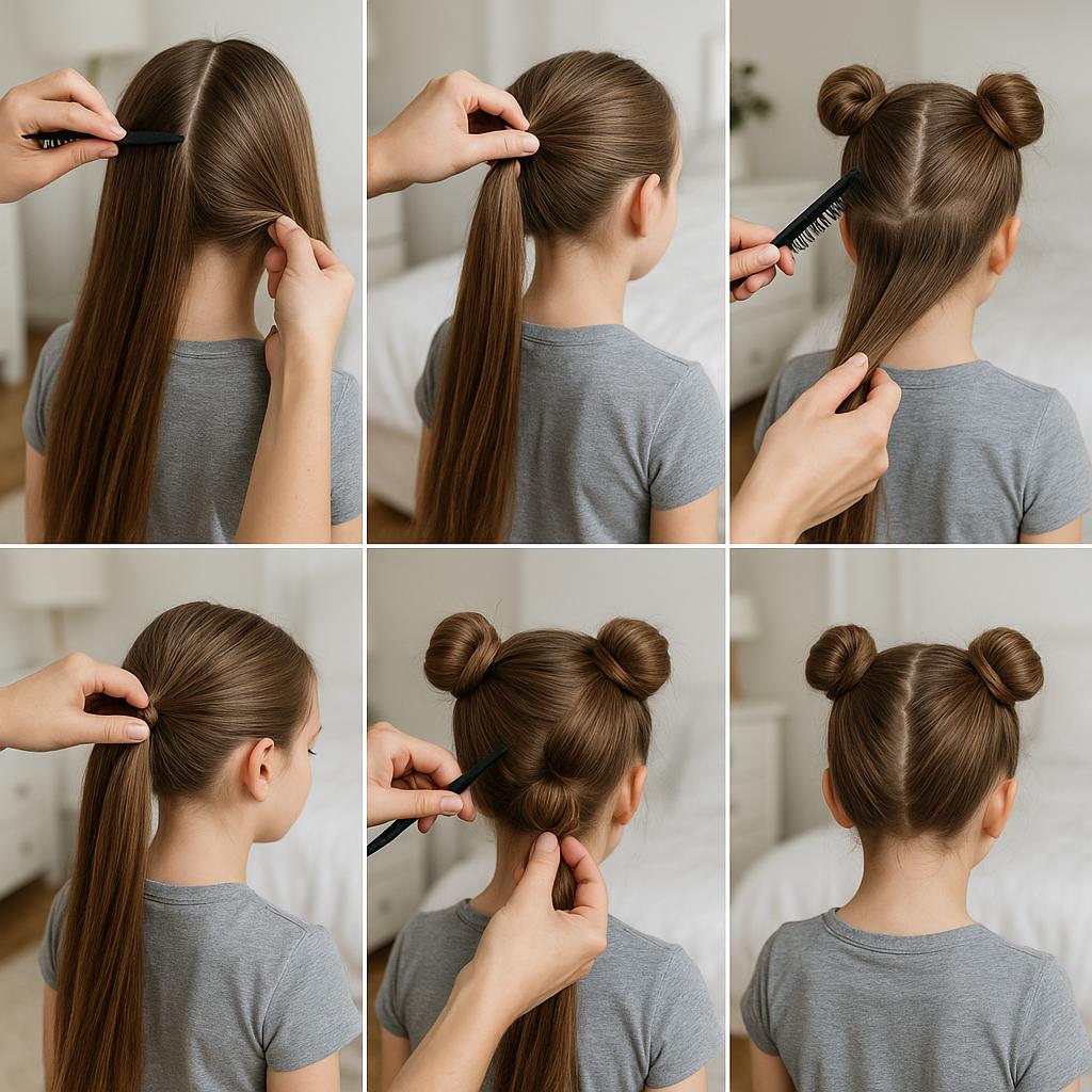 Pequeños moños gemelos