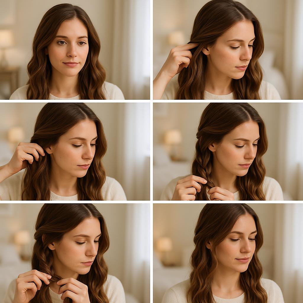 Trenza de lado con ondas naturales