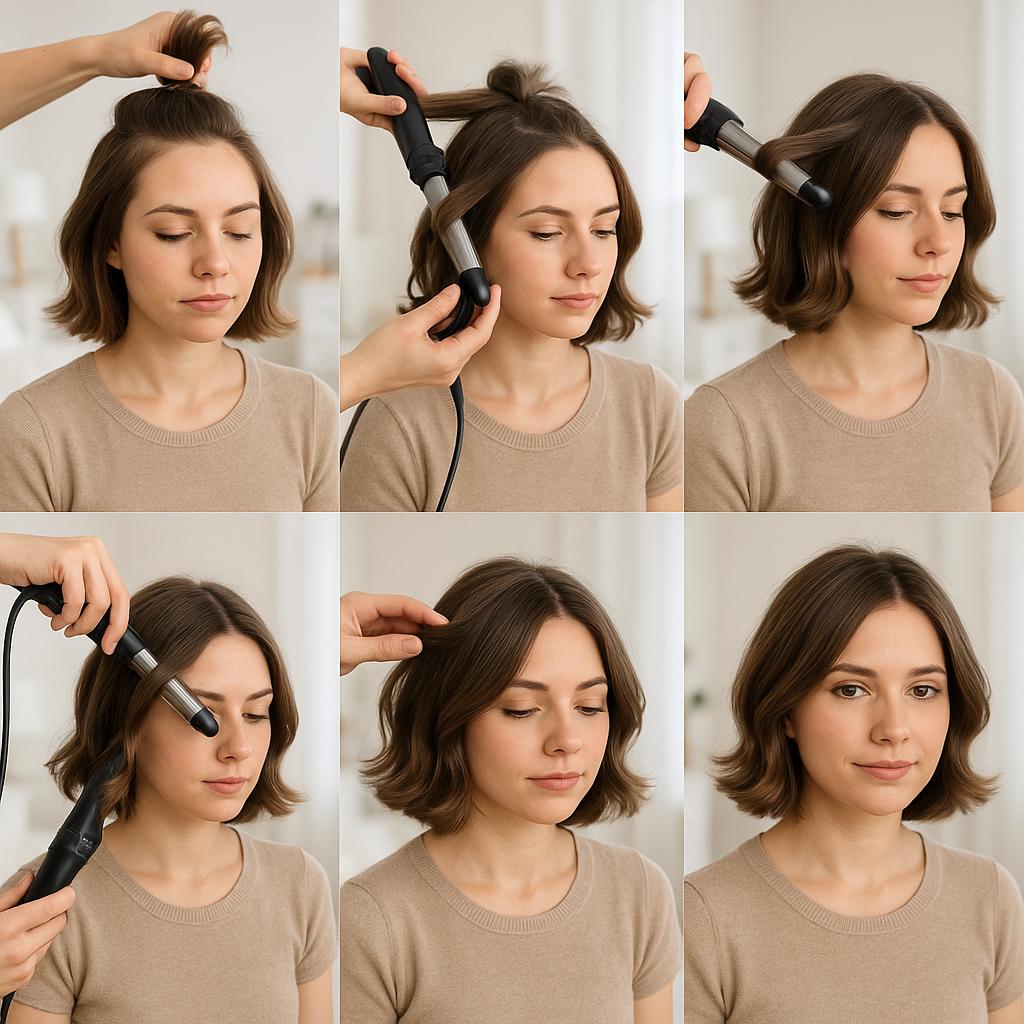 Bob ondulado con volumen en las puntas