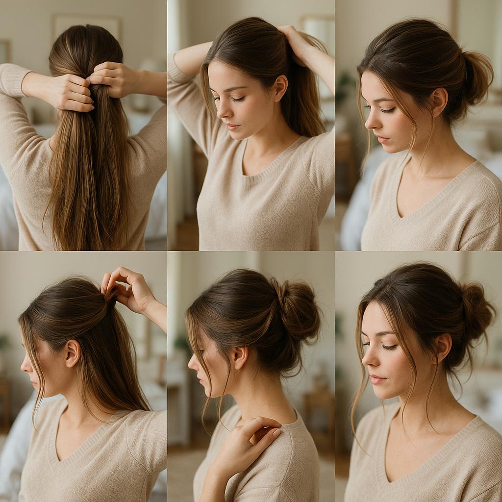 Recogido despeinado con mechones sueltos