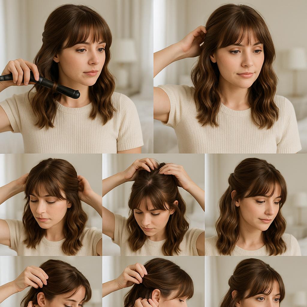 Semi recogido con ondas suaves