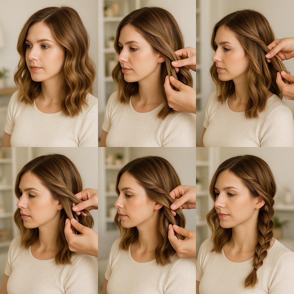 Trenza de lado con ondas