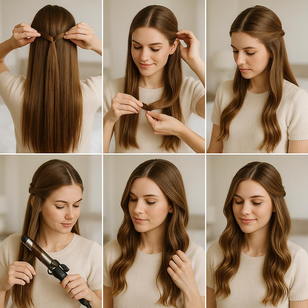 Semi recogido con ondas suaves