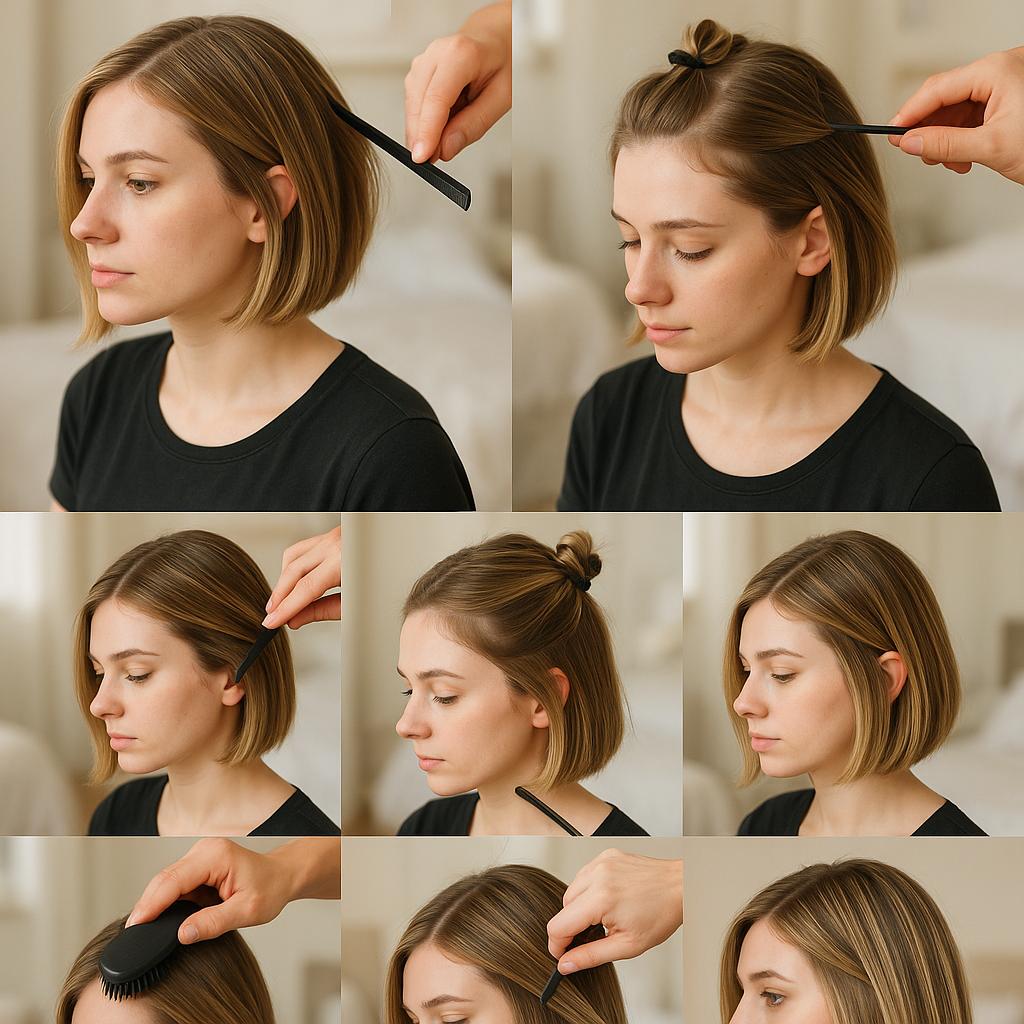 Bob ladeado con reflejos rubios