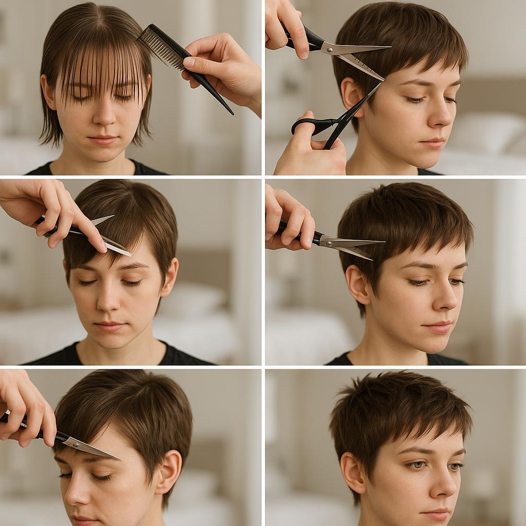 Corte pixie con puntas desiguales