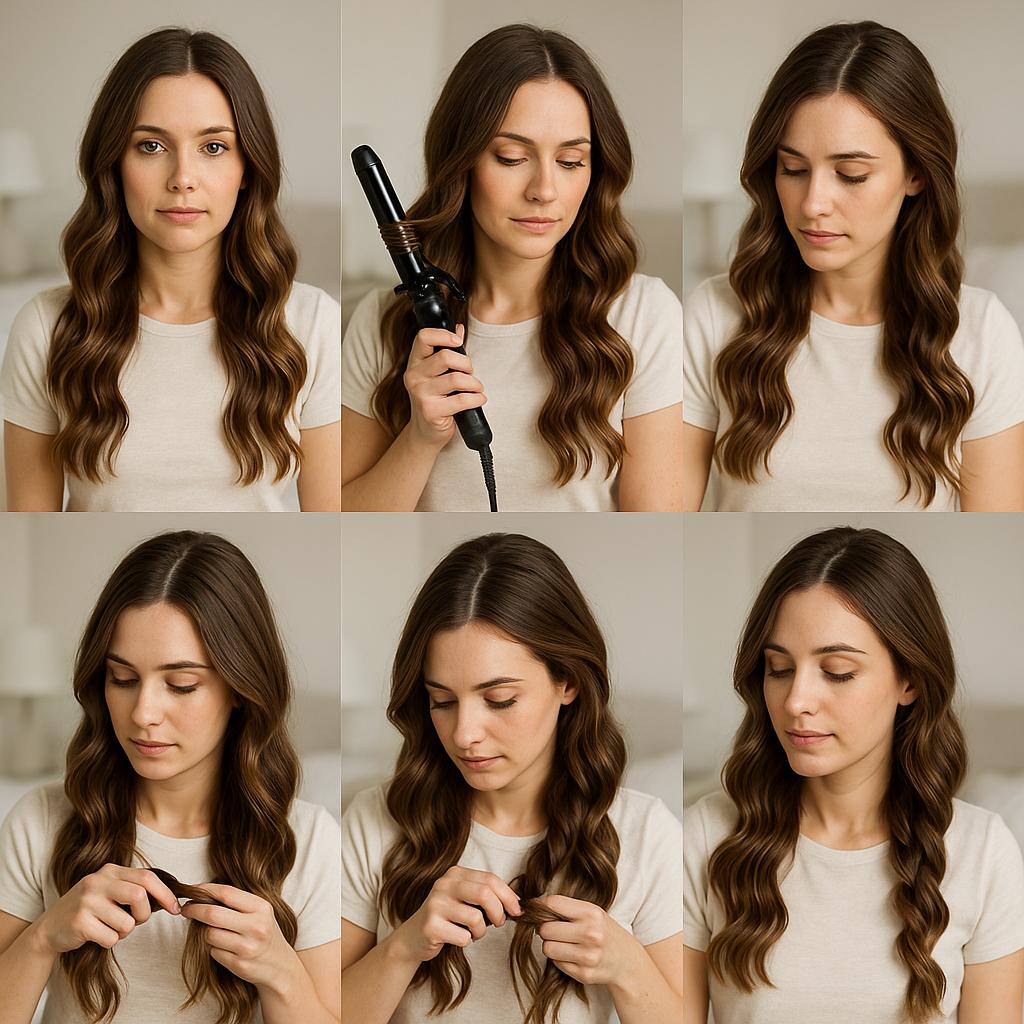 Trenza de lado con ondas suaves
