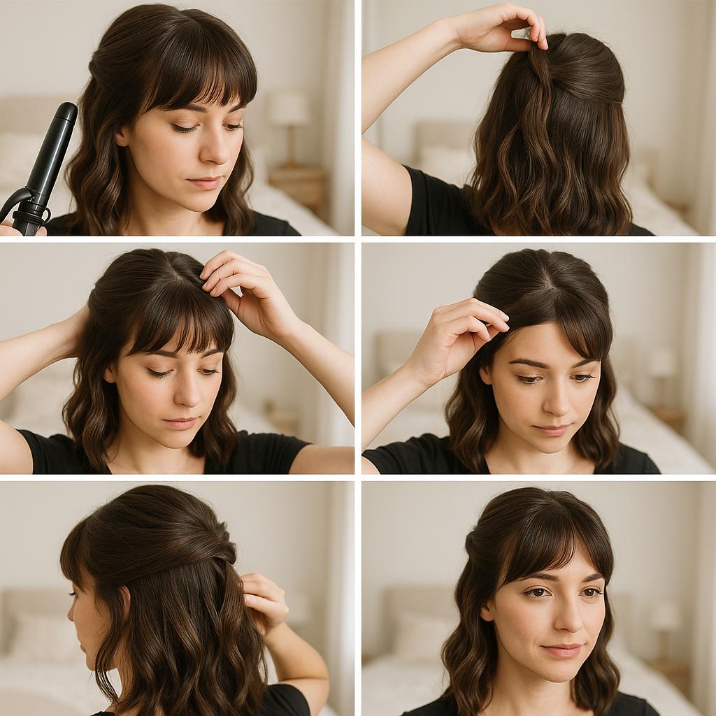 Semi recogido con ondas suaves