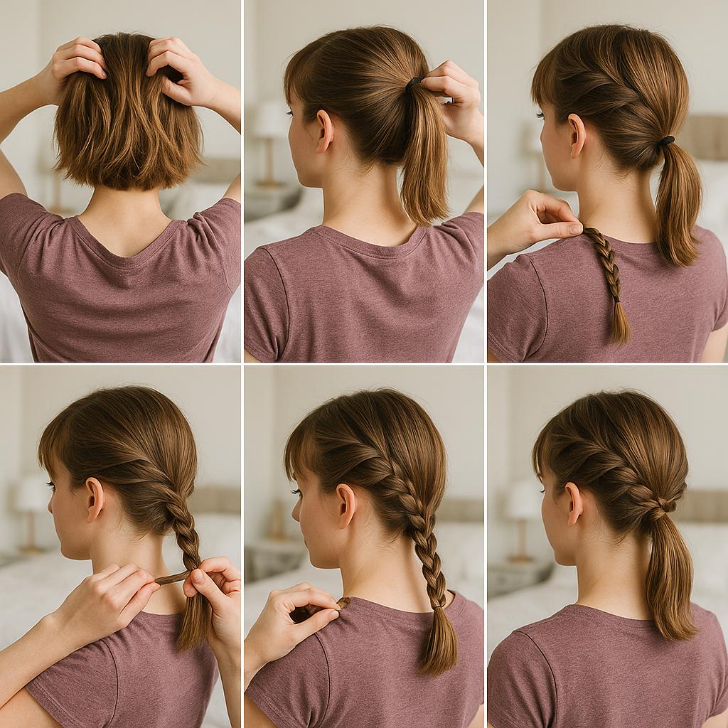 Media cola con detalles trenzados