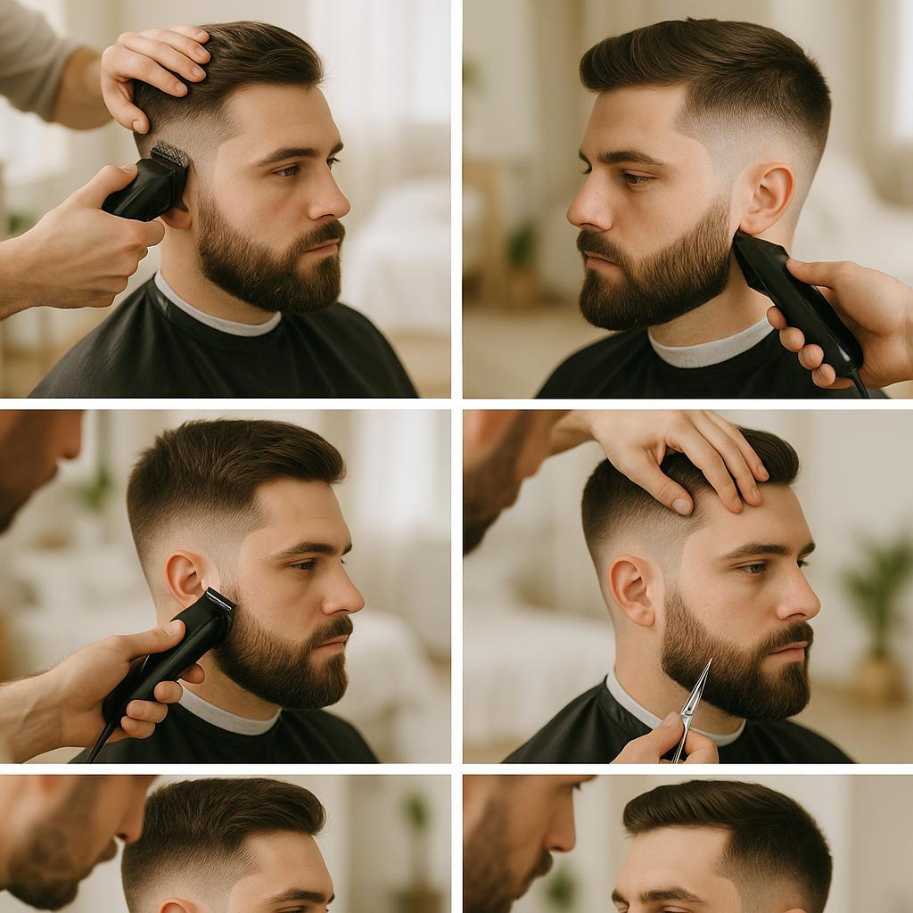 Corte Desvanecido con Barba Definida