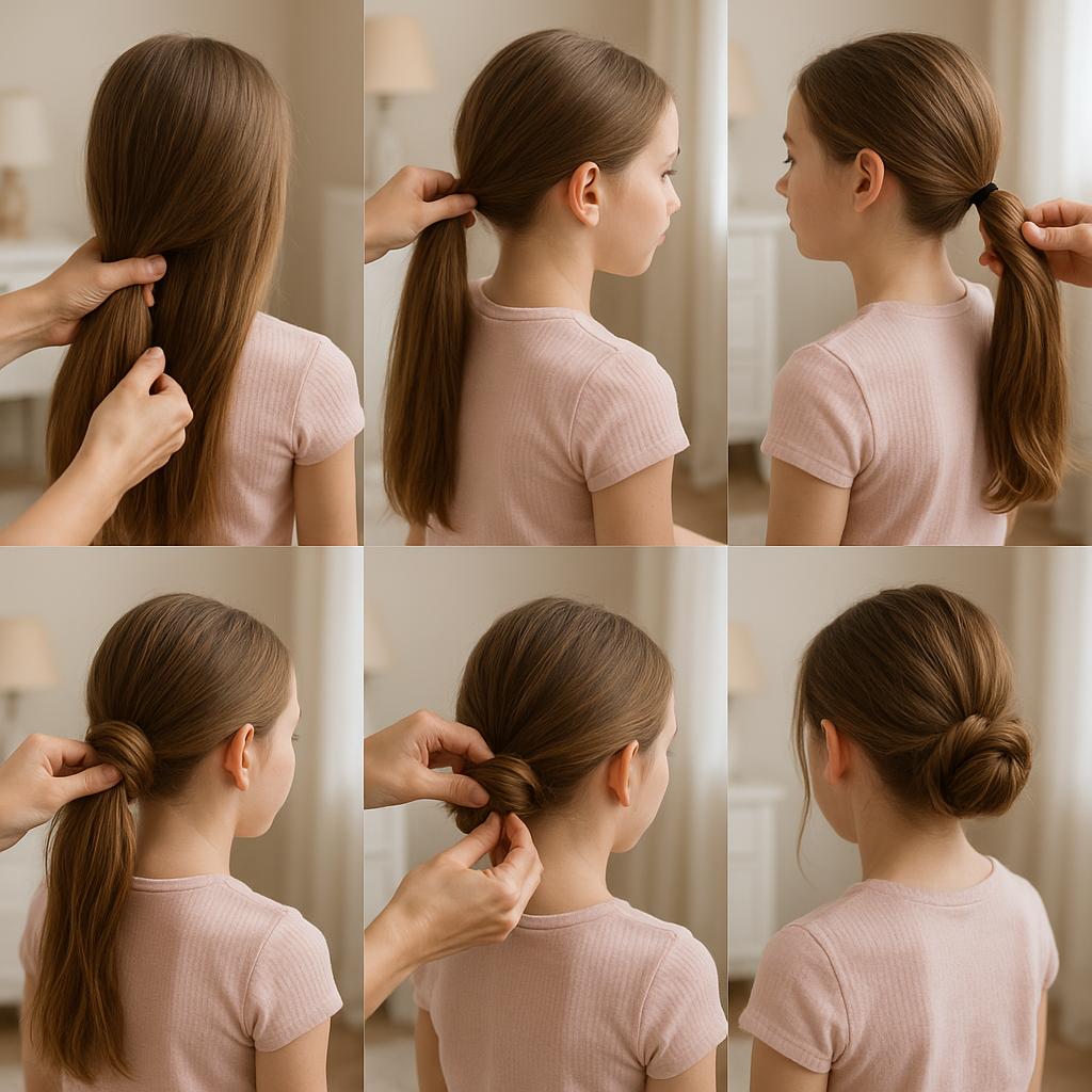 Moño bajo desenfadado