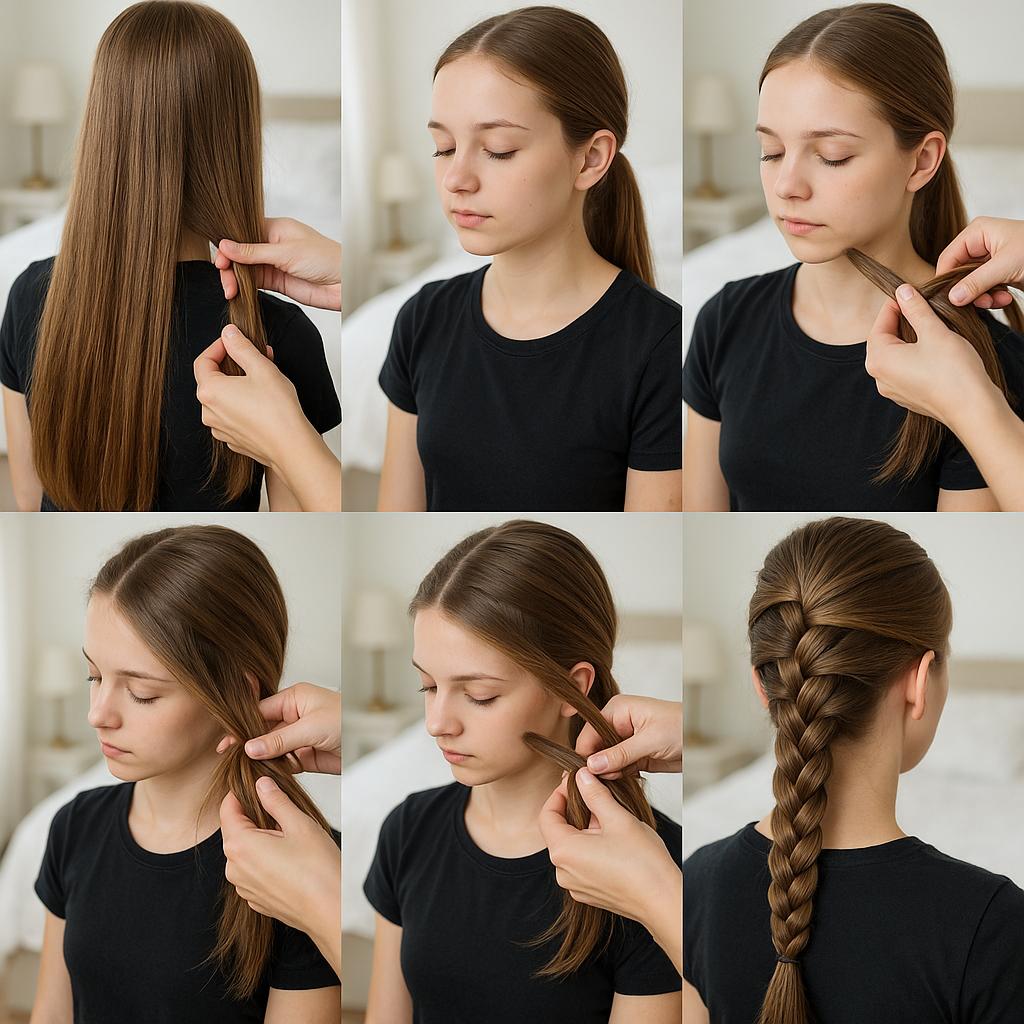 Trenza francesa clásica