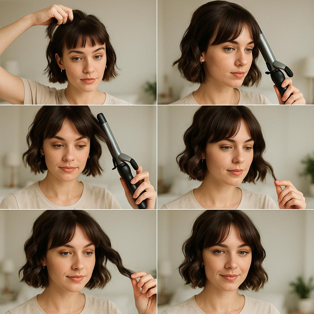 Ondas suaves con flequillo abierto