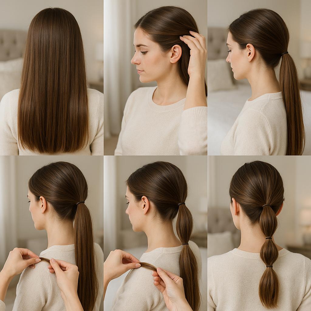 Media cola con trenza burbuja
