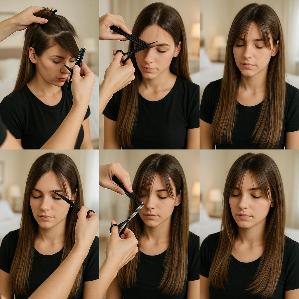 Flequillo largo y desfilado