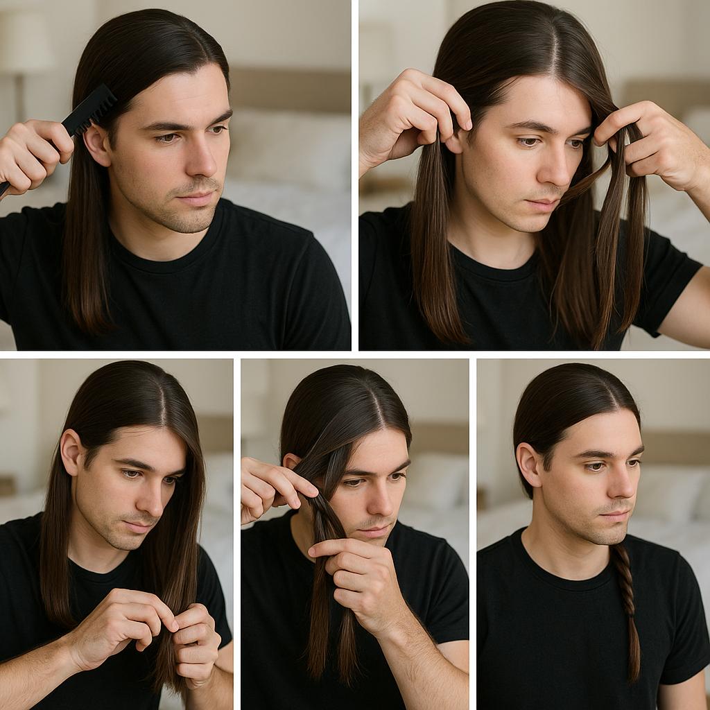 Trenza lateral sencilla con acabado liso