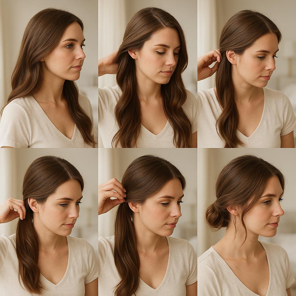 Moño lateral desenfadado